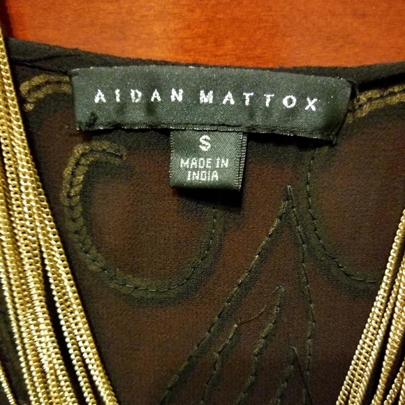 Aidan Mattox Black Sequined Shawl - Picture 5 of 8